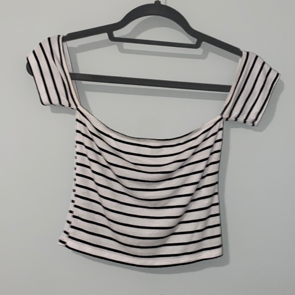 forever 21 off the shoulder striped top - Picture 1 of 3